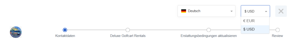 Sie können in Euro bezahlen